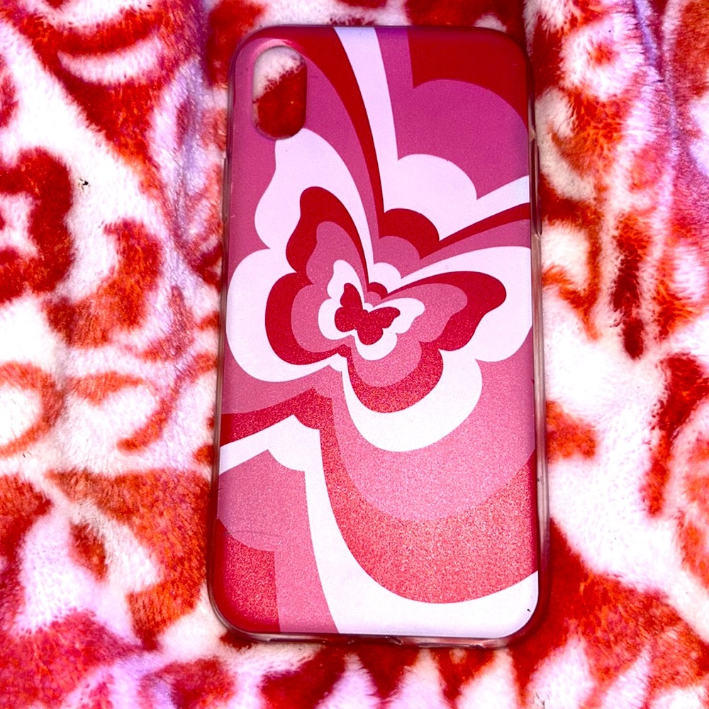 iPhone XR red butterfly case